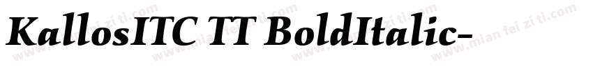 KallosITC TT BoldItalic字体转换